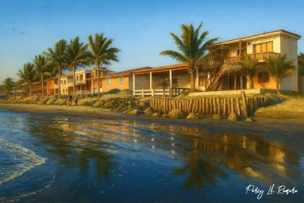 Colán, playa emblemática dentro de los lugares bonitos de Piura para descansar y disfrutar del mar.