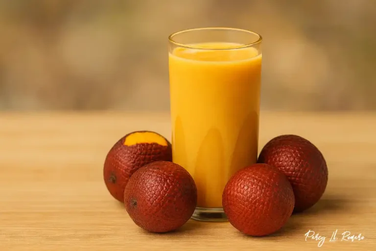 Refresco de aguaje, bebida tipica de la selva