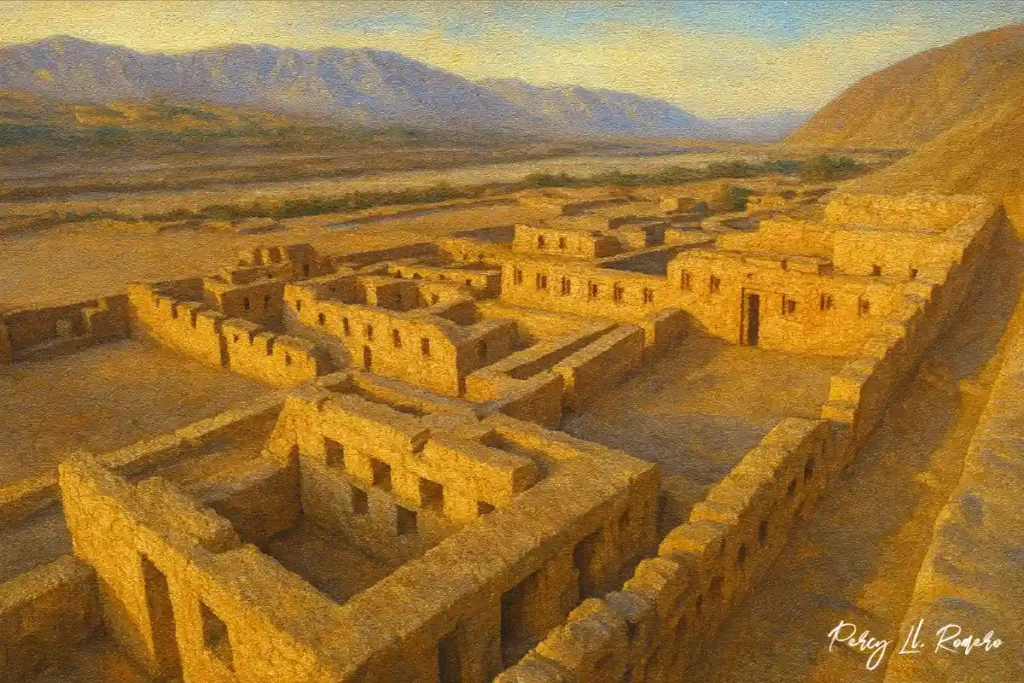 Imagen de Tambo Colorado, complejo arqueológico incaico bien conservado y destacado destino turístico de Ica.