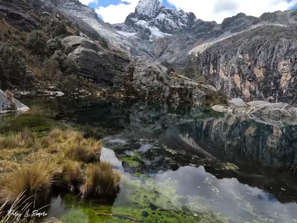 Vista panorámica de la laguna churup