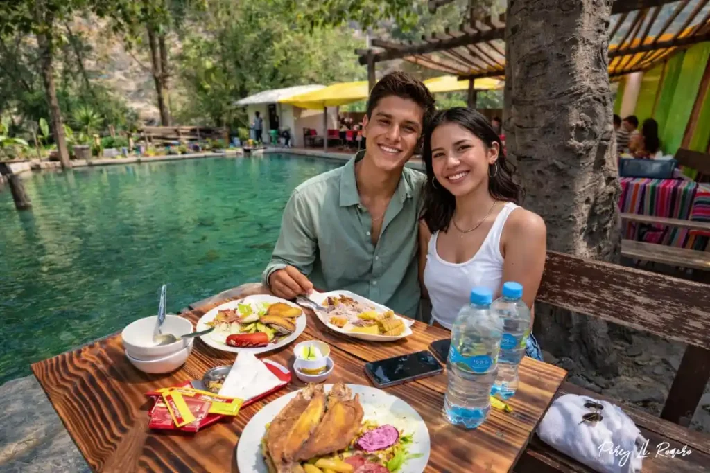 Almuerzo en churín junto a piscigranja